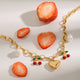 Heart Cherry Necklace – 18K Gold Plated Romantic Noble | Argesteel