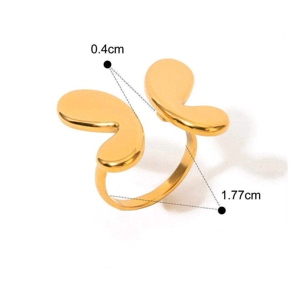 Celeste Wing 18K Gold Butterfly Ring - Open Design - Argesteel