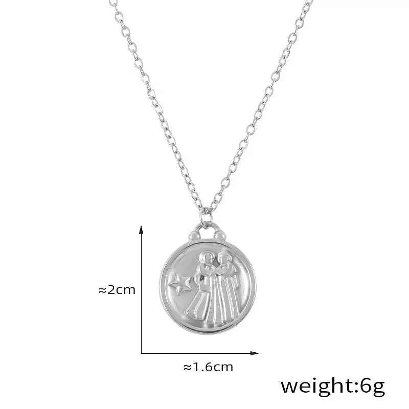 Celestia 18K Gold Zodiac Pendant Necklace - Elegant Constellation Jewelry