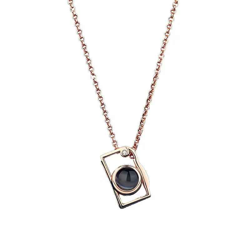 Vintage Camera Projection Necklace – Retro Vision Memory Keeper