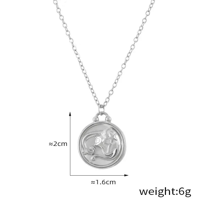 Celestia 18K Gold Zodiac Pendant Necklace - Elegant Constellation Jewelry - Argesteel