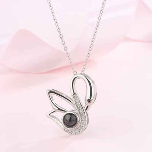 Swan Grace Diamond Necklace – Elegant Memory Jewelry for Lasting Moments