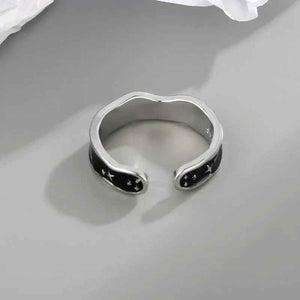 Stellar Wave – Fashionable Wave Line with Star Design Open Ring