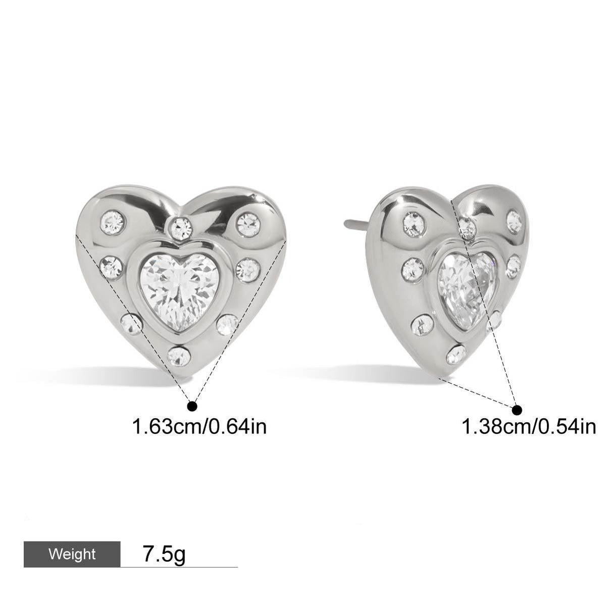 Heart Gemstone Earrings for Women - Argesteel