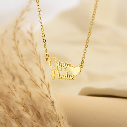Customizable Name Heart Necklace for Women - Argesteel