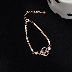 Lumiere Projection Bracelet – Heart Diamond with Hidden Message