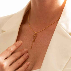 Eternal Bloom – S925 Silver Birthday Flower Customizable Name Necklace