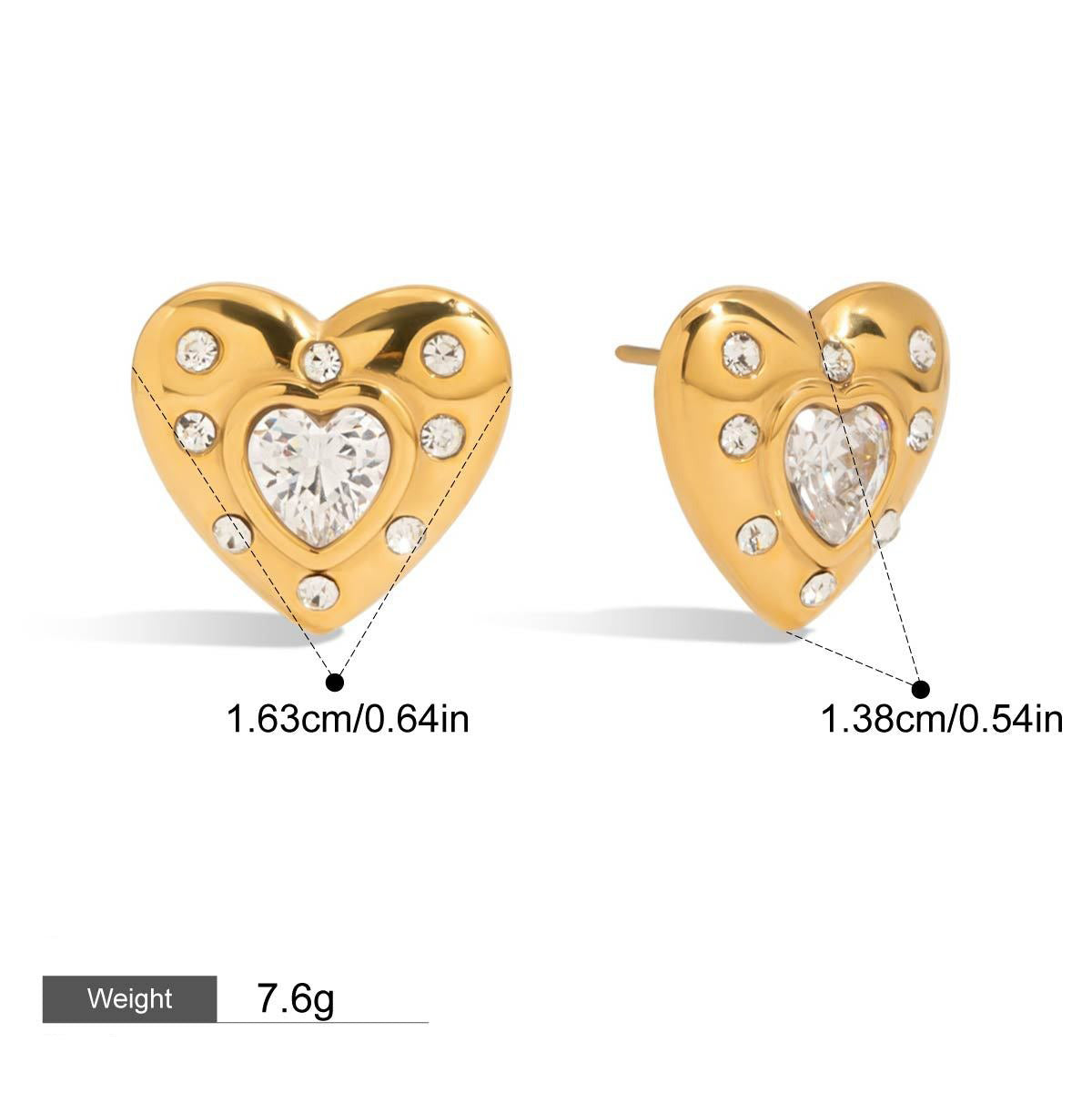 Heart Gemstone Earrings for Women - Argesteel