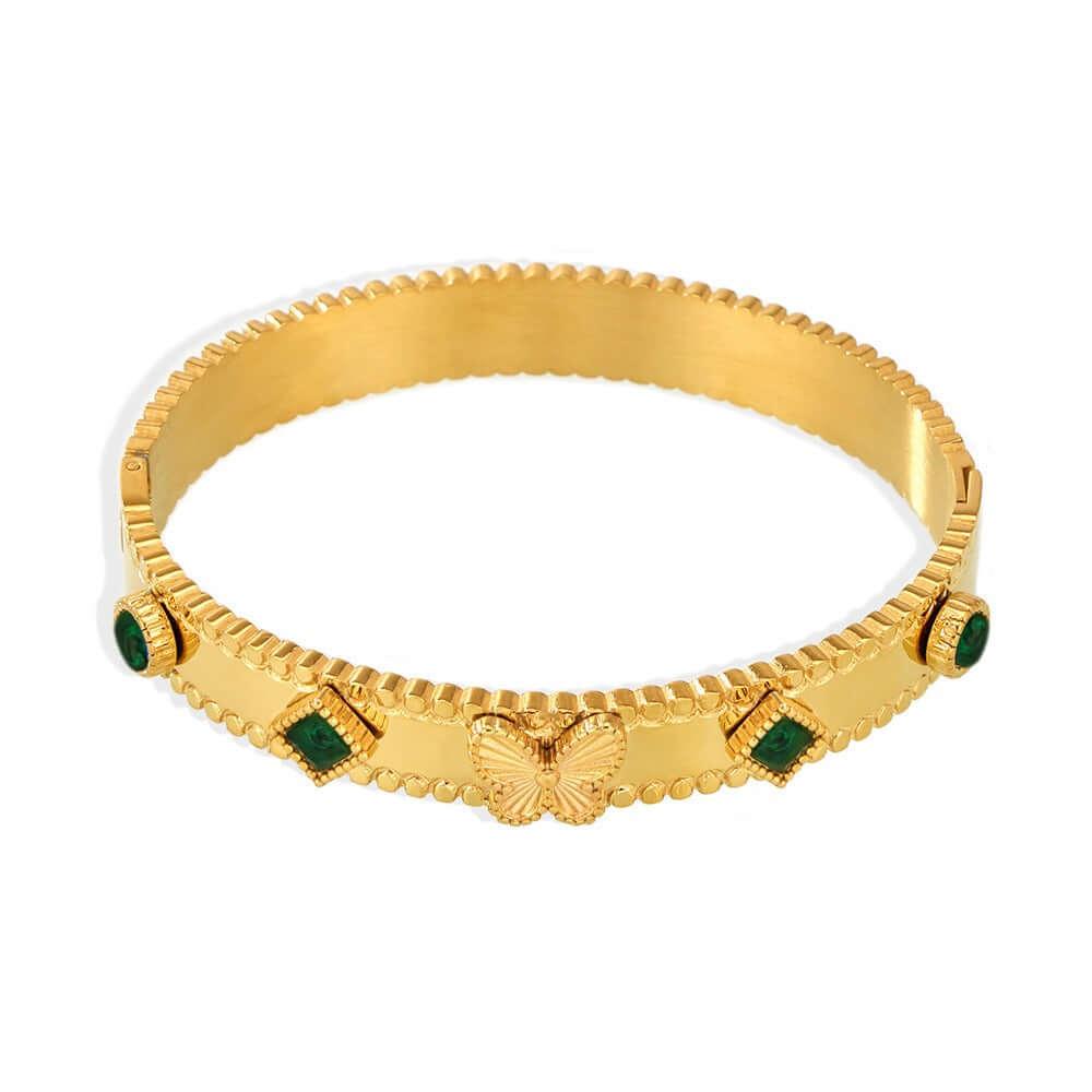 18K gold butterfly with texture design exquisite high-end bracelet Bracelets