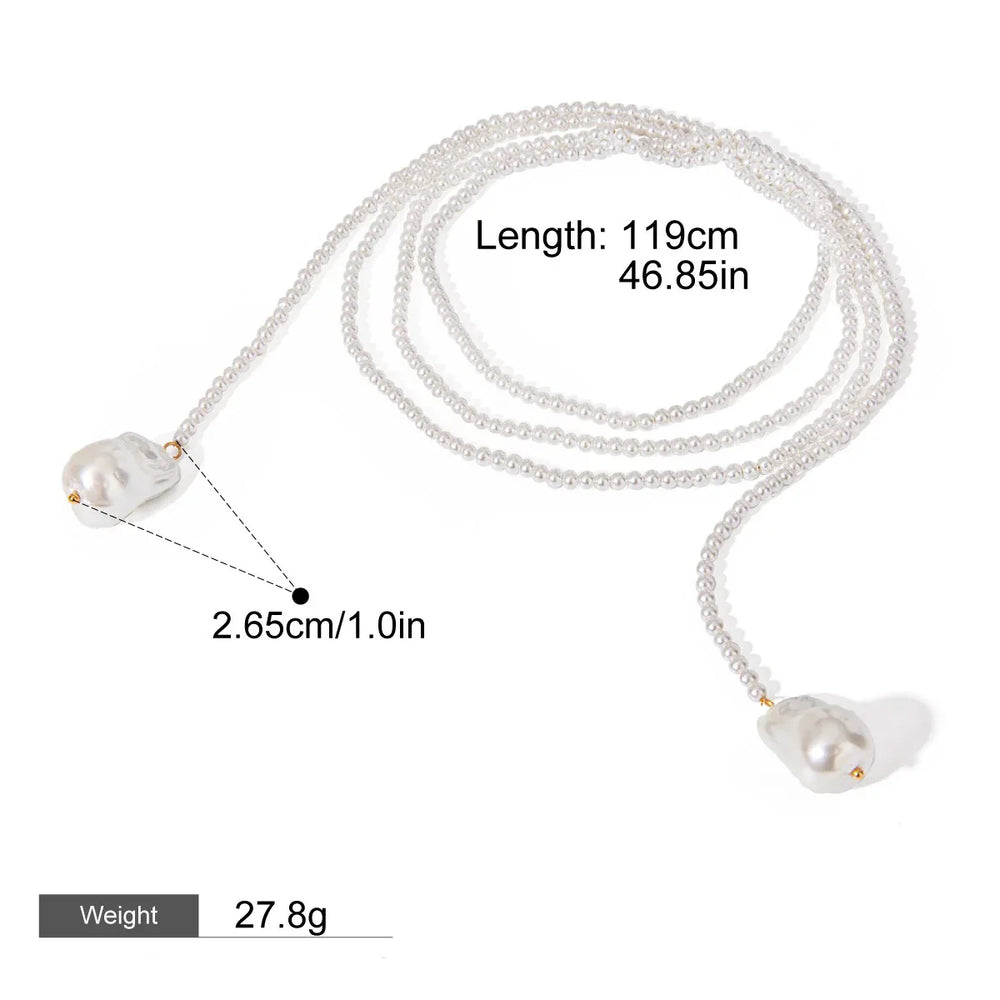 Aurora Pearl Gold Pearl Necklace – 18K Gold Beaded Luxury Design - Argesteel