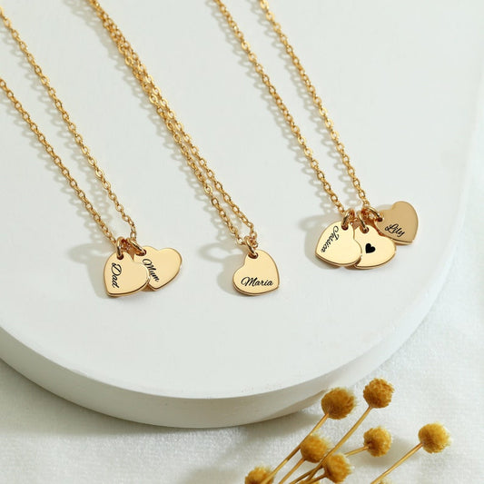 Love Heart Necklace Customizable Name for Women - Argesteel