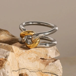 Bicolor Glow Ring - 18K Gold & Silver - Argesteel
