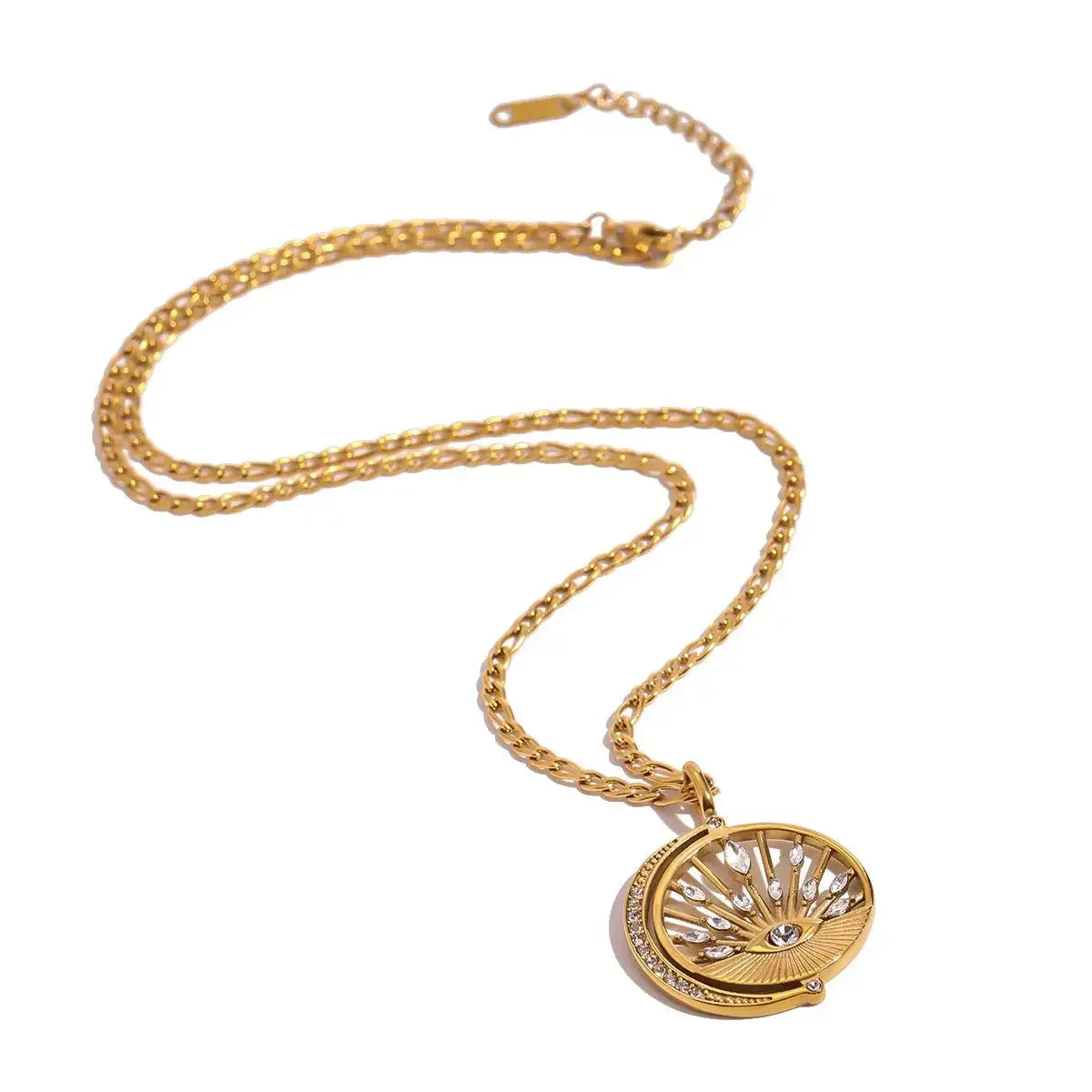 Angel's Eye Necklace 18K Gold VVS1 Diamond Luxury Jewelry - Argesteel