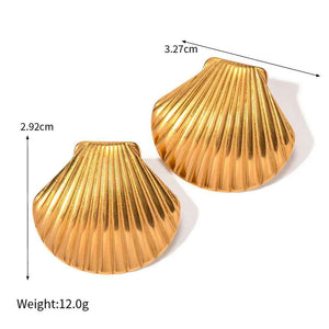 Starfish Shell Earrings - Light Luxury Design in 18K Gold Plated Finish