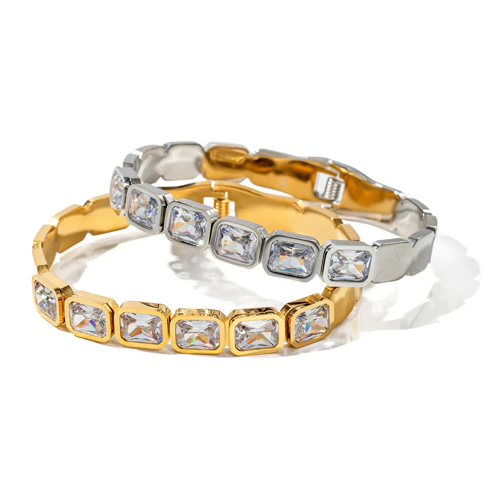 Celestial Glow Zircon Bracelet - 18K Gold Exquisite Light Luxury Design - Argesteel
