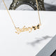 Custom Butterfly Name Necklace – Noble Dazzling | Argesteel