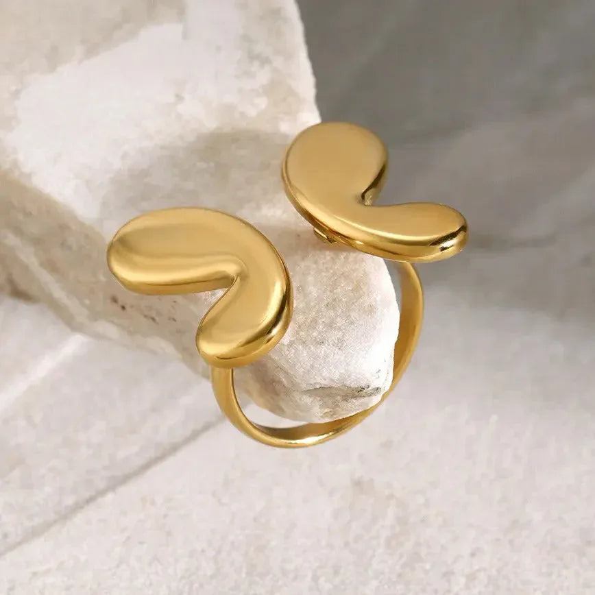 Celeste Wing 18K Gold Butterfly Ring - Open Design - Argesteel