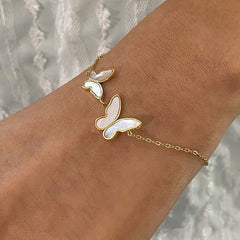 Detailed 3D butterfly wing design with gemstone sparkle on Wings of Elegance Bracelet