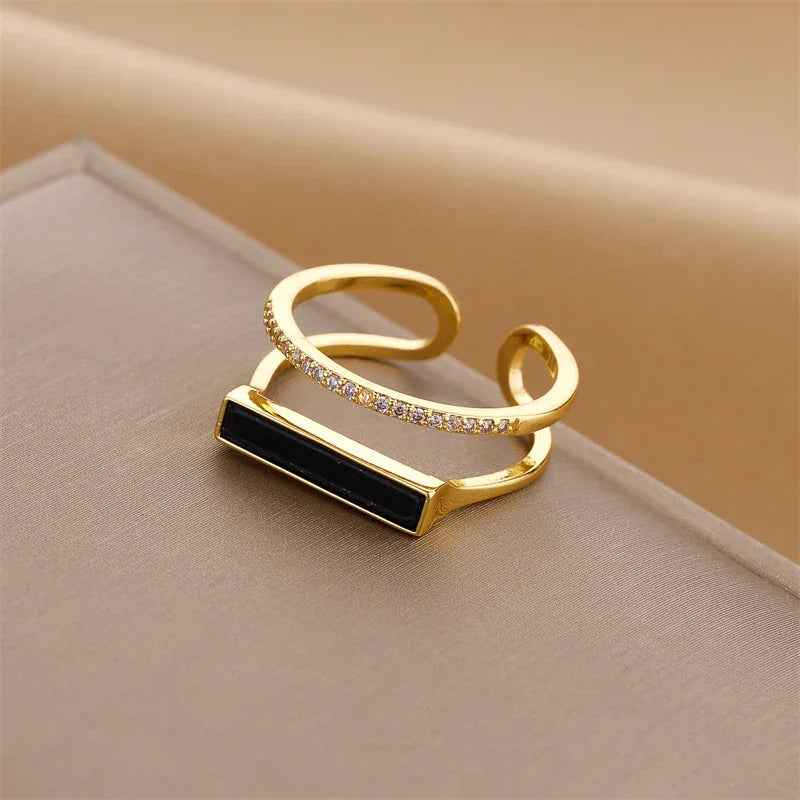 Bold Essence Creative Gold Finish Ring - Unique Personality Jewelry