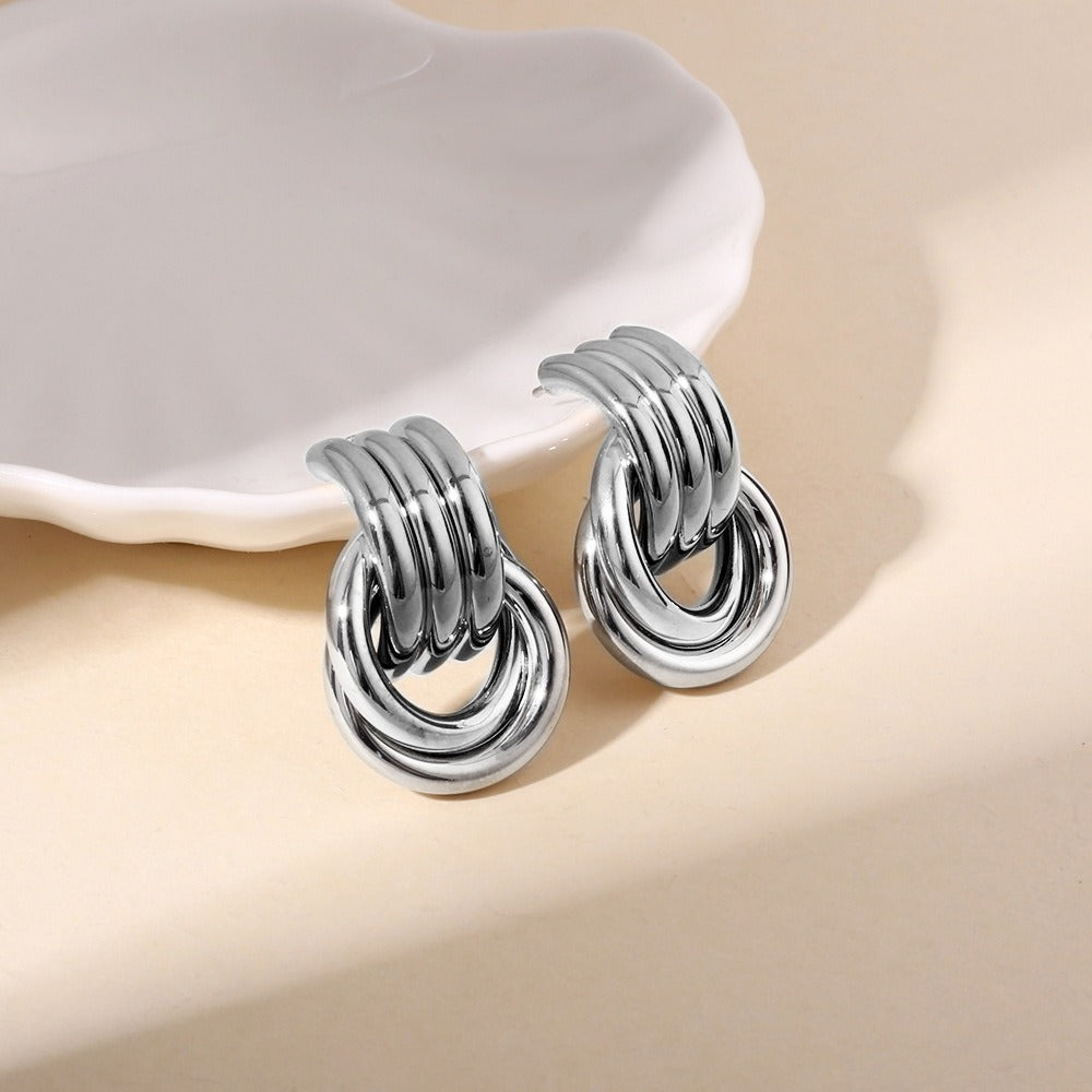 Oria Loop – 18K Gold Multi-Layer C-Hoop Earrings