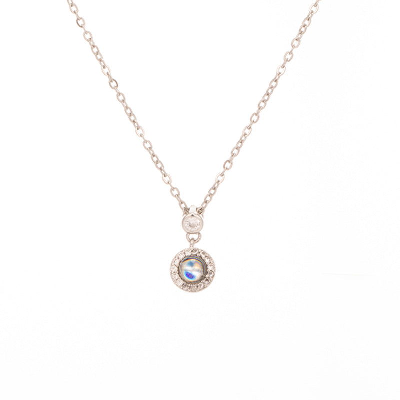 Round Diamond Projection Necklace - Argesteel