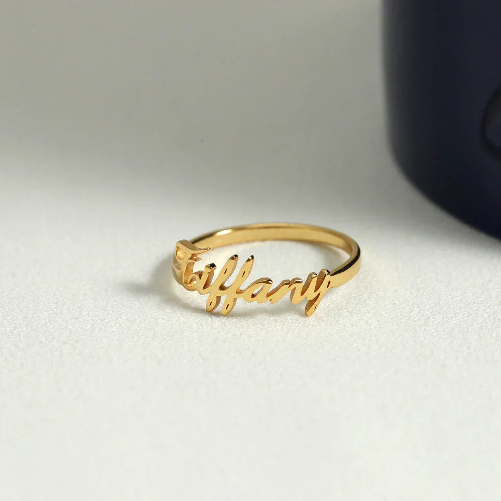 Lumière Letter – S925 Silver Customizable Minimalist Ring