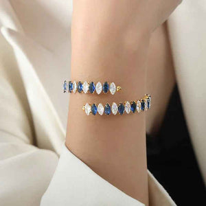 Celestia Gem Bracelet - Luxury 18K Gold with Dazzling Zircon Details
