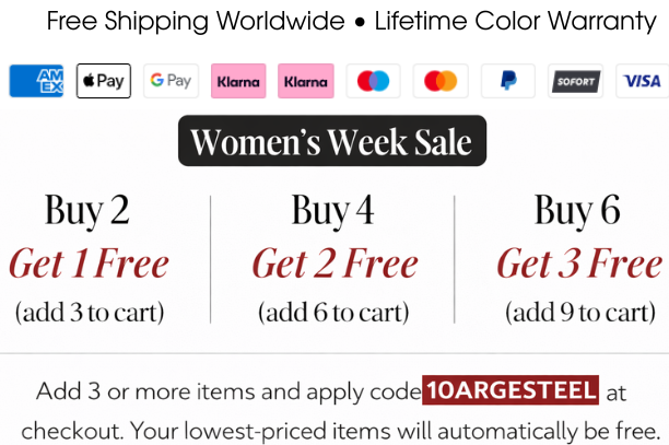 Product page with promotional text and free shipping offer on a white background