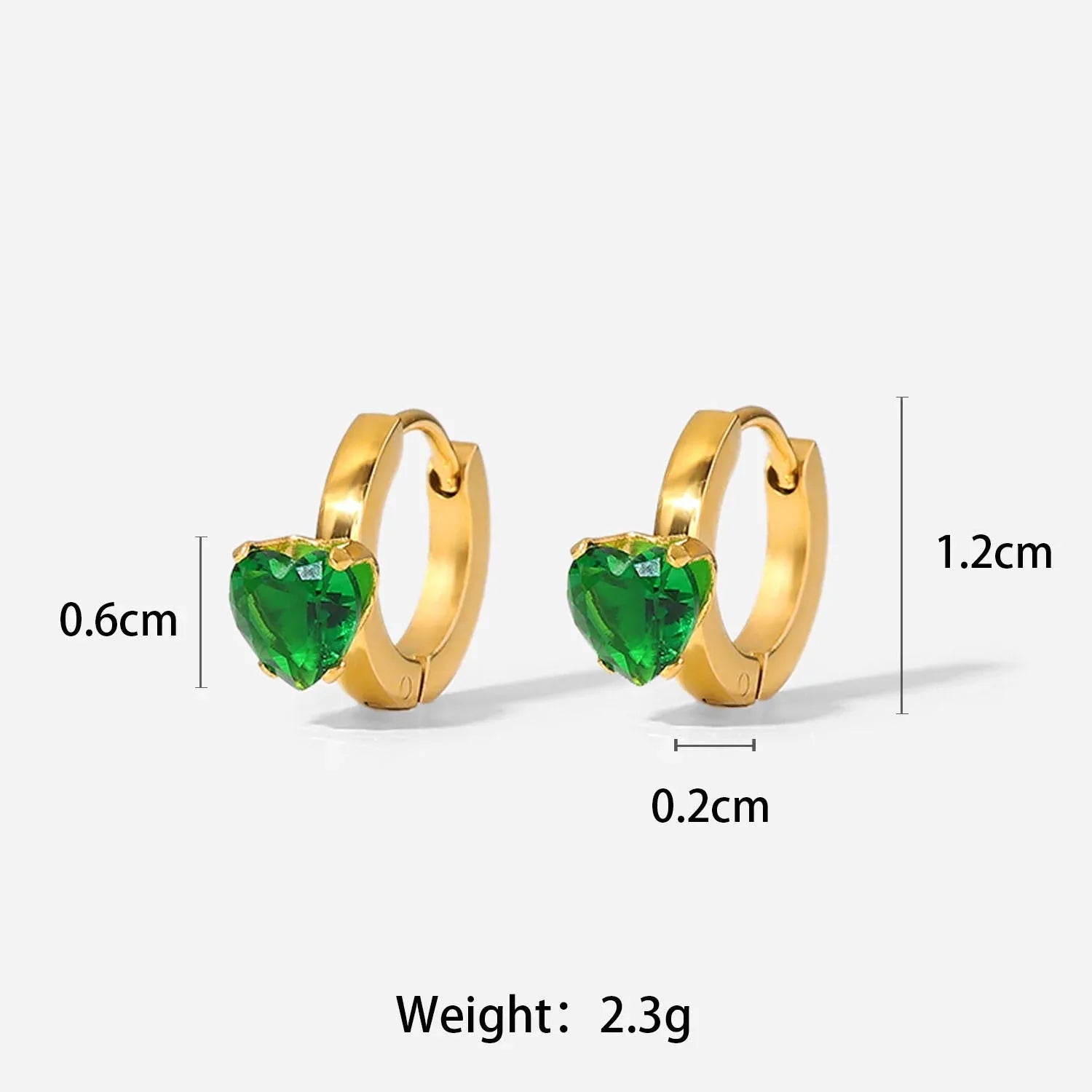 Starlight Elegance – 18K Gold Gemstone Inlaid Earrings