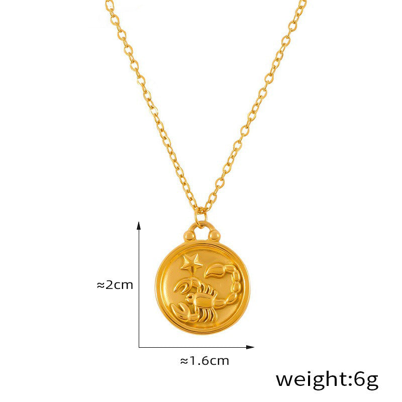 Celestia 18K Gold Zodiac Necklace – Elegant Constellation Pendant Necklaces