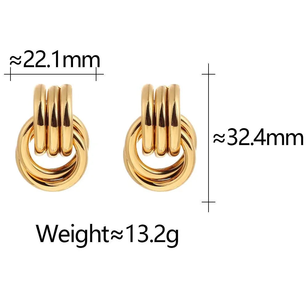 Oria Loop – 18K Gold Multi-Layer C-Hoop Earrings