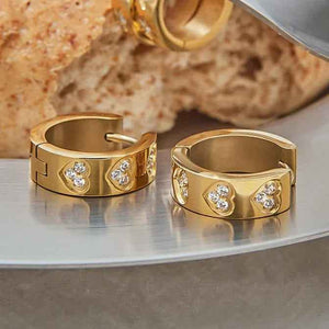 Heart Gemstone Earrings Collection - Dazzling 18K Gold Elegant Designs