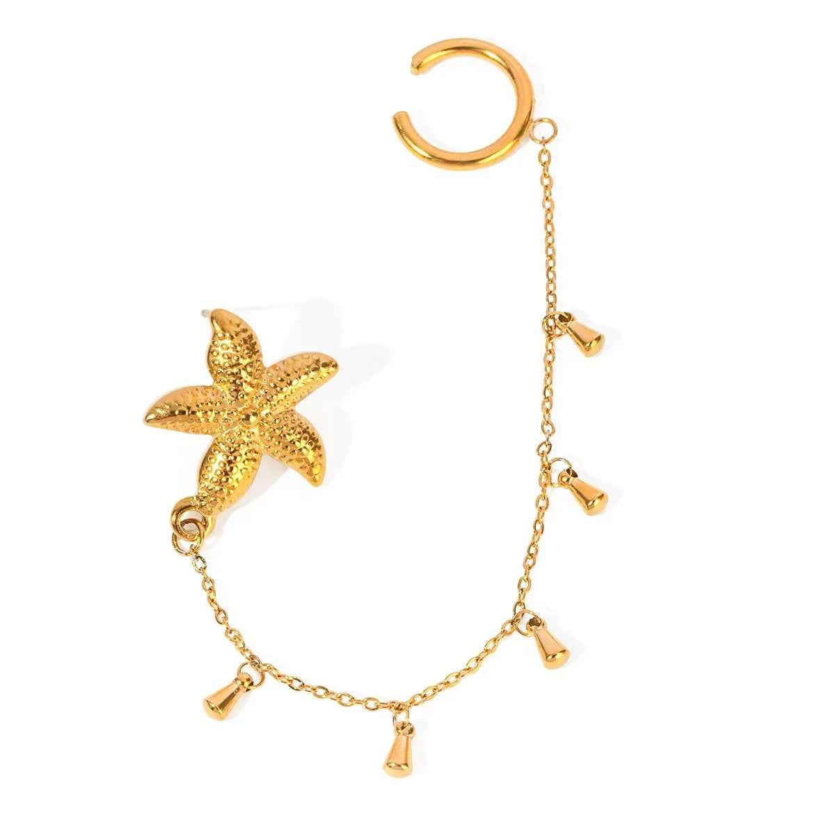 Marina Starfish Earrings - 18K Gold Beach Style Jewelry for Summer