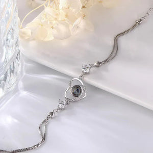 Lumiere Projection Bracelet – Heart Diamond with Hidden Message