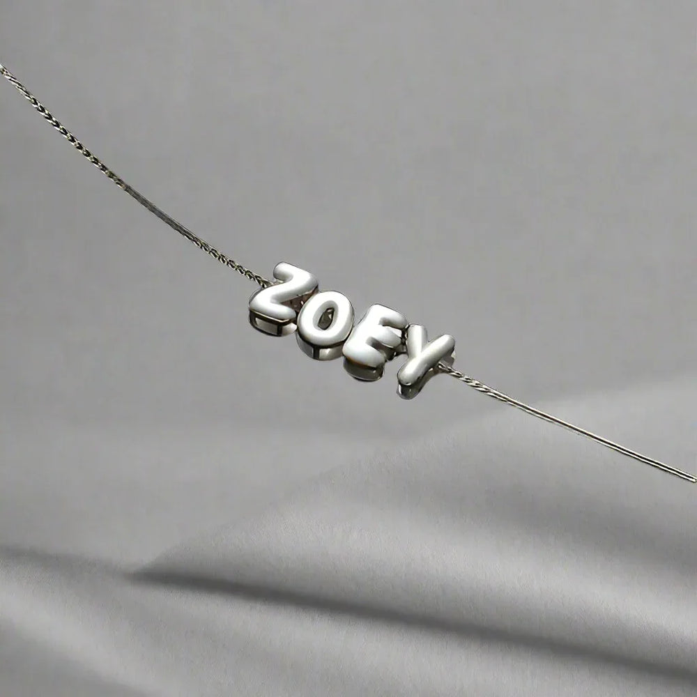 Signature Line S925 Silver Custom Name Necklace - Minimalist Design - Argesteel