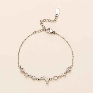 Moon Crescent Bracelet – Minimalist 18K Gold Plated Silver Design