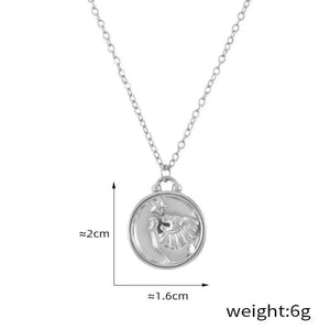 Celestia 18K Gold Zodiac Pendant Necklace - Elegant Constellation Jewelry