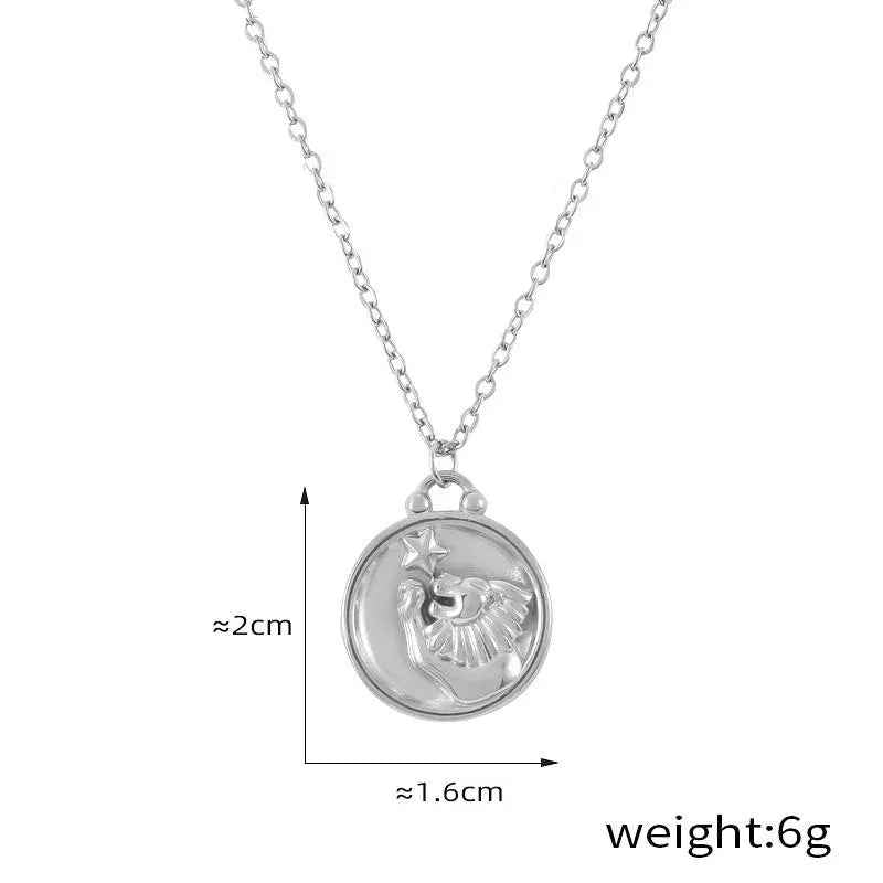 Celestia 18K Gold Zodiac Pendant Necklace - Elegant Constellation Jewelry