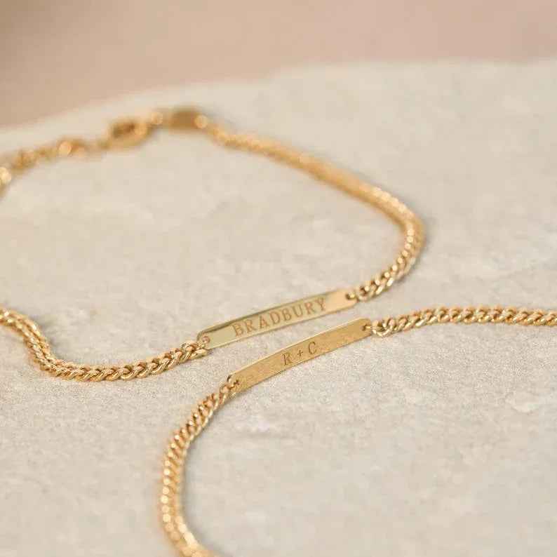 Custom Name Bracelet in 925 Sterling Silver - Personalized Light Luxury Design