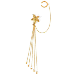 Mirella Star Tassel Earrings - Ocean-Inspired 18K Gold Light Luxury Design