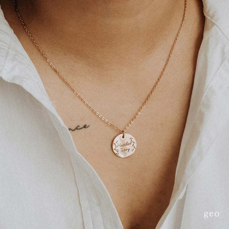 Birthstone Name Necklace – Copper Customizable Jewelry with Personalized Design - Argesteel