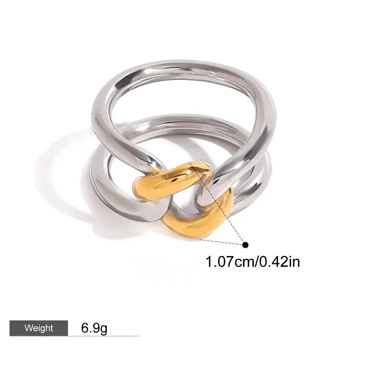 Bicolor Glow Ring - 18K Gold & Silver - Argesteel