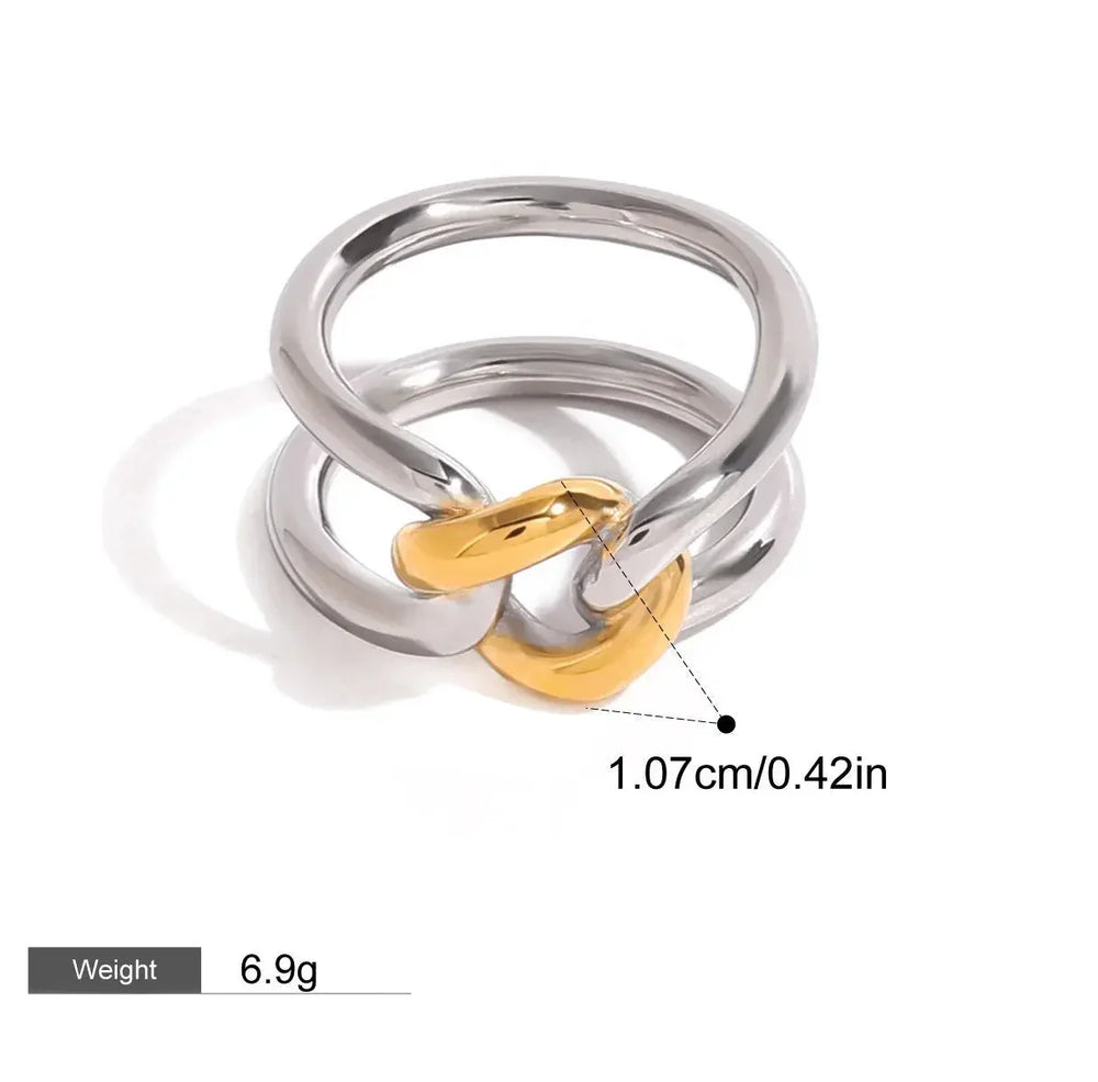 Bicolor Glow Ring - 18K Gold & Silver - Argesteel